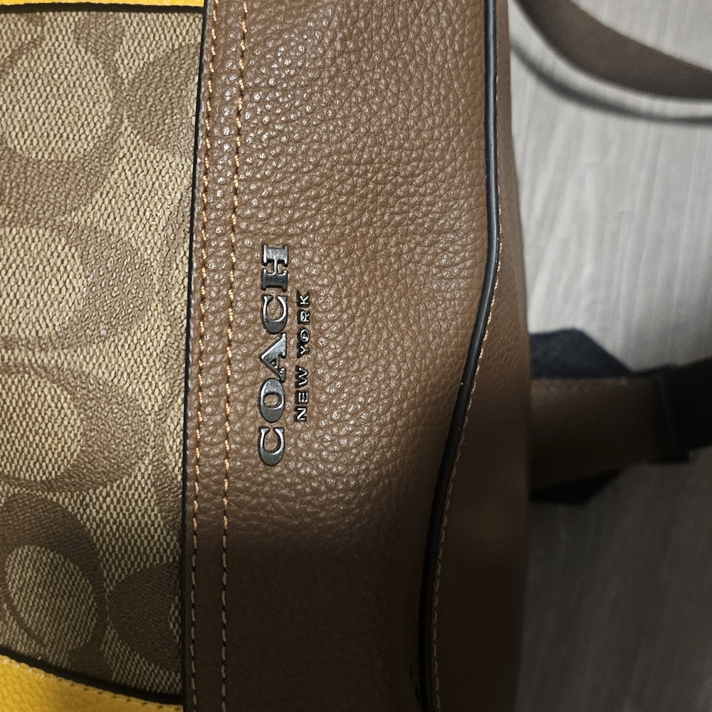 Coach Tan and Brown Men's Messenger Bag